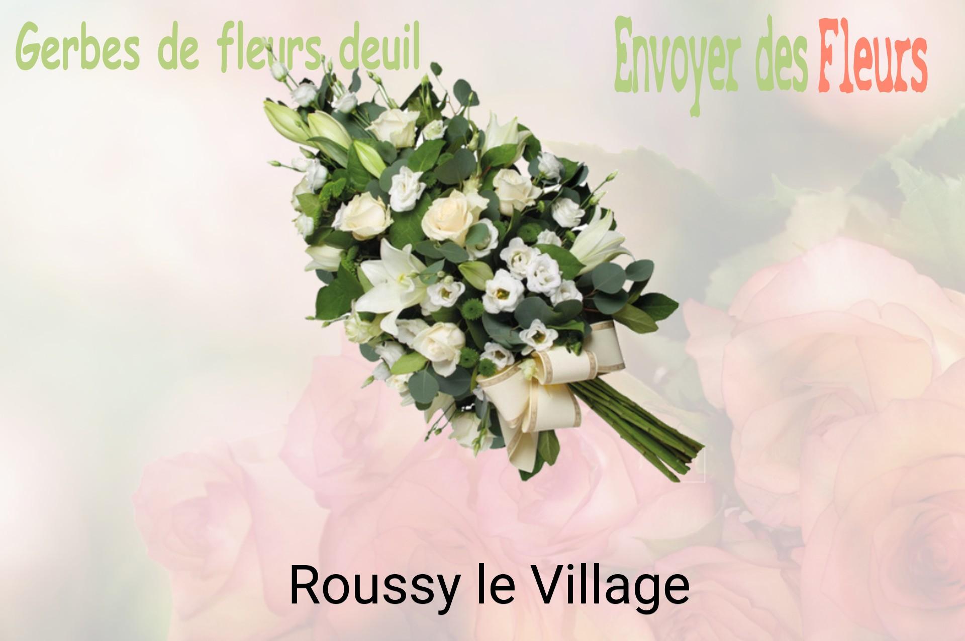 Gerbe de fleurs de deuil livrée à Roussy-le-Village